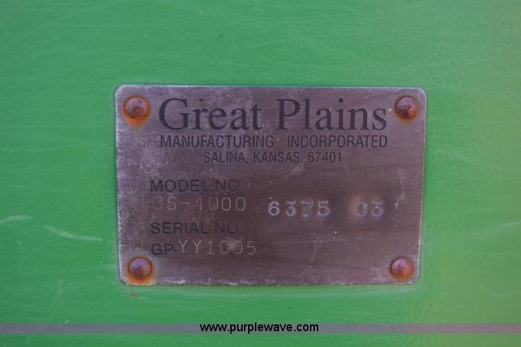 image for item K6744 Great Plains 3S-4000 grain drill