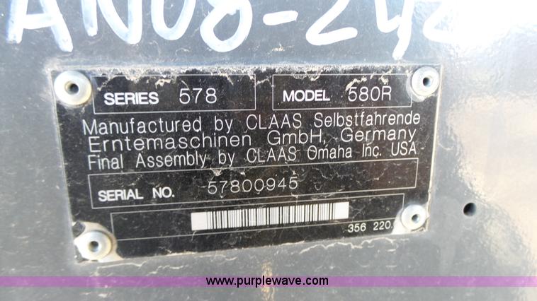 image for item K8255 2009 Claas Lexion 580R Series 578 combine