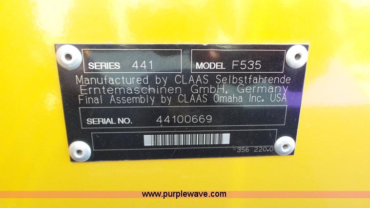 image for item K8260 2008 Claas Lexion F535 Max Flex Series 441 flex head