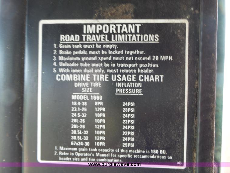 image for item L6325 1990 Case IH 1660 RWA combine