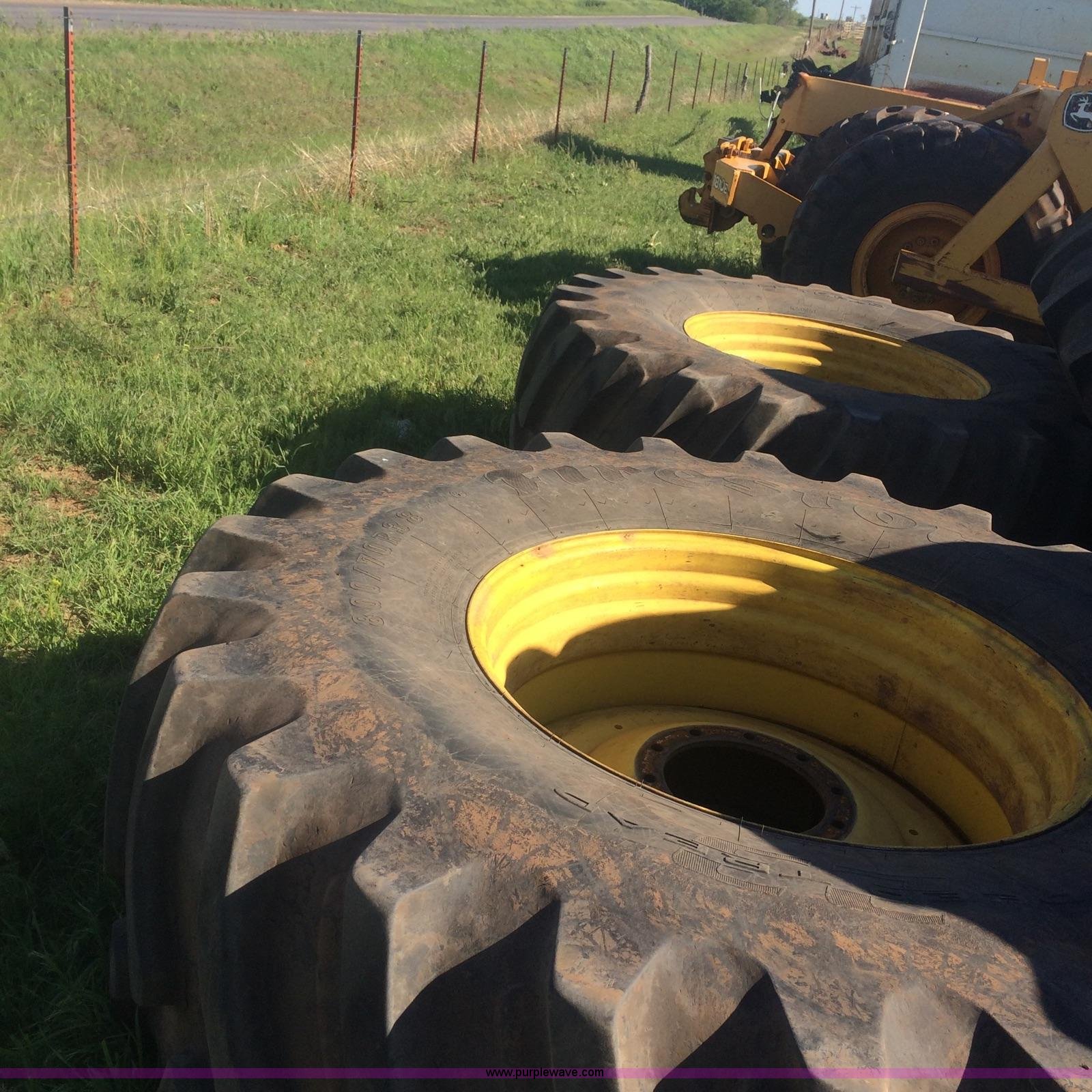 (2) Firestone 800/70R38 combine tires and wheels in Alva, OK Item F1307 sold Purple Wave
