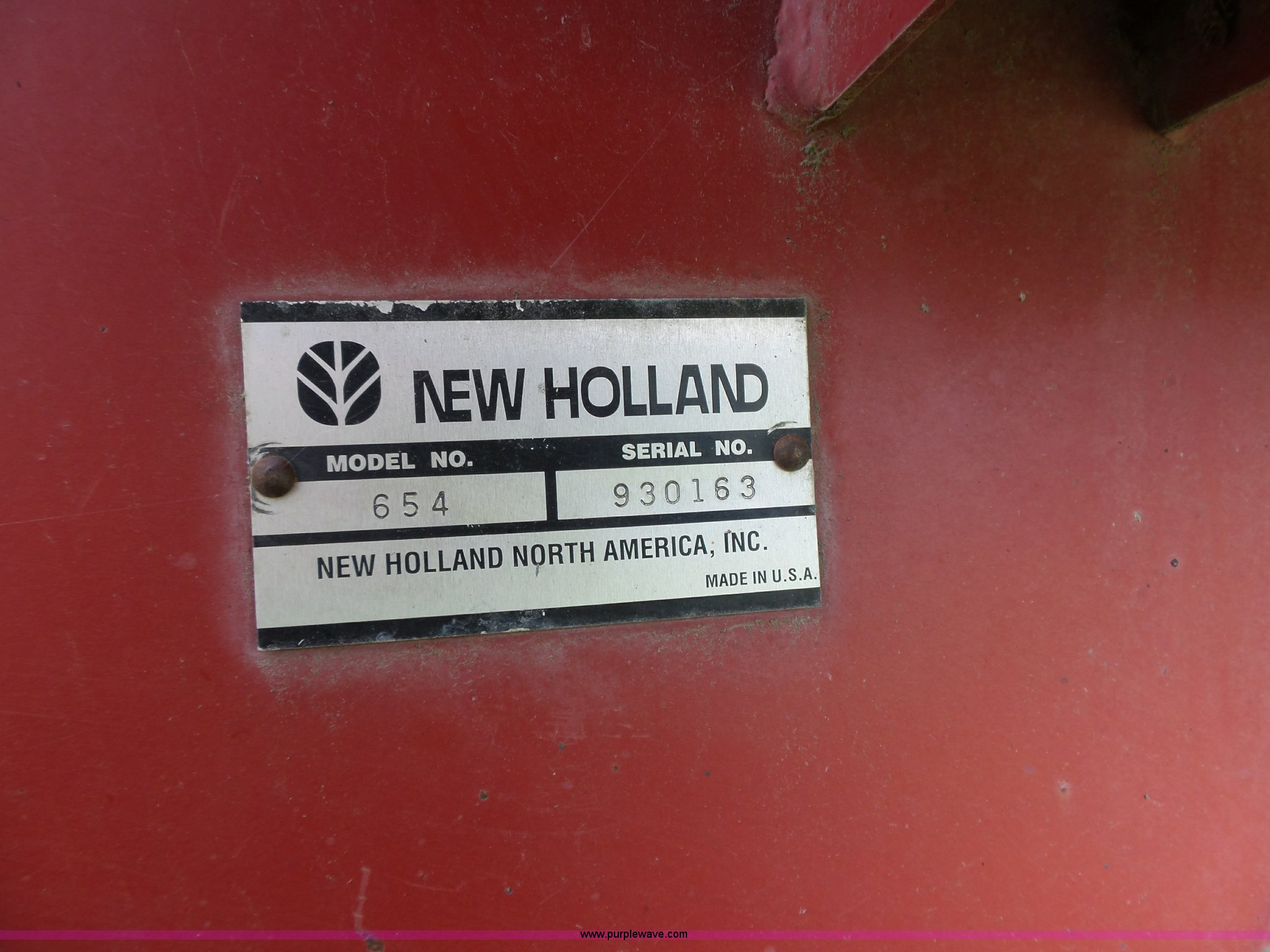 ... Holland 654 round baler Full size in new window ...