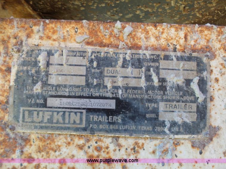 image for item BL9525 1986 Lufkin end dump trailer