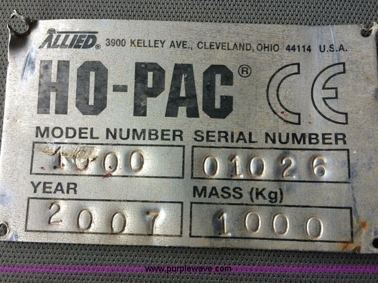 image for item BL9527 2007 Allied 1000 vibratory plate compactor