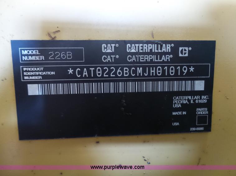 image for item BS9720 2004 Caterpillar 226B skid steer