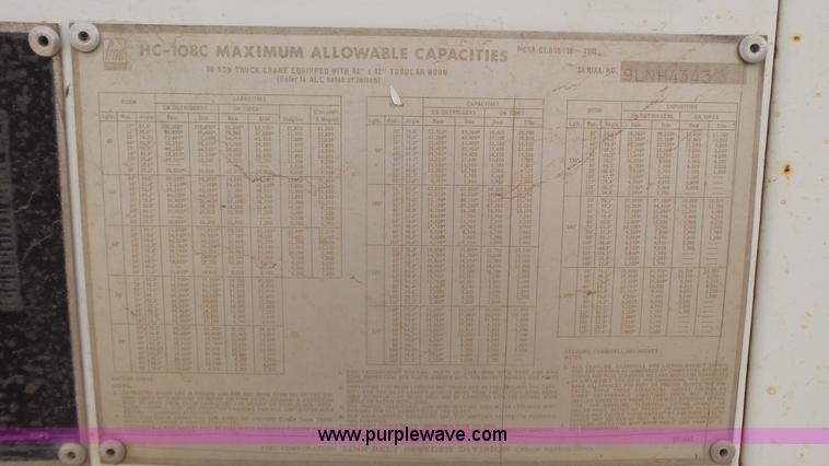 image for item BZ9084 Link Belt HC-108 crane