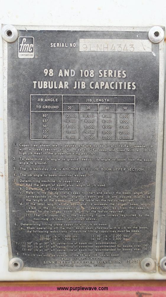 image for item BZ9084 Link Belt HC-108 crane