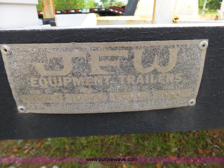 image for item BZ9536 1989 JFW F2748 equipment trailer