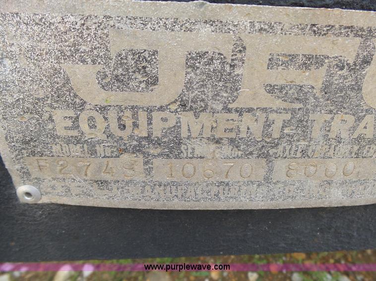 image for item BZ9536 1989 JFW F2748 equipment trailer