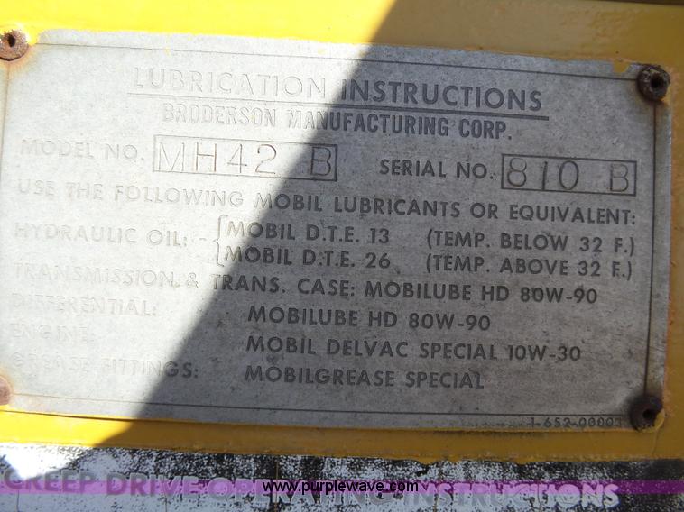 image for item J4987 1998 Broderson MH42-B Hammer-Hydra pavement breaker