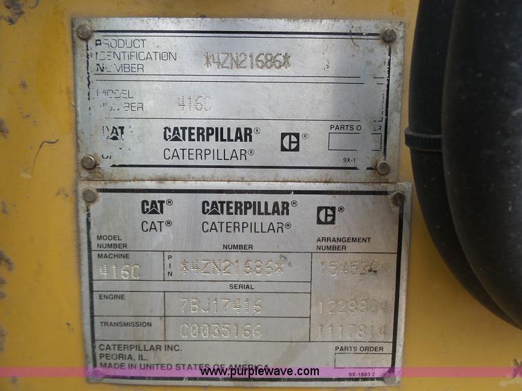 image for item J6126 2000 Caterpillar 416C backhoe
