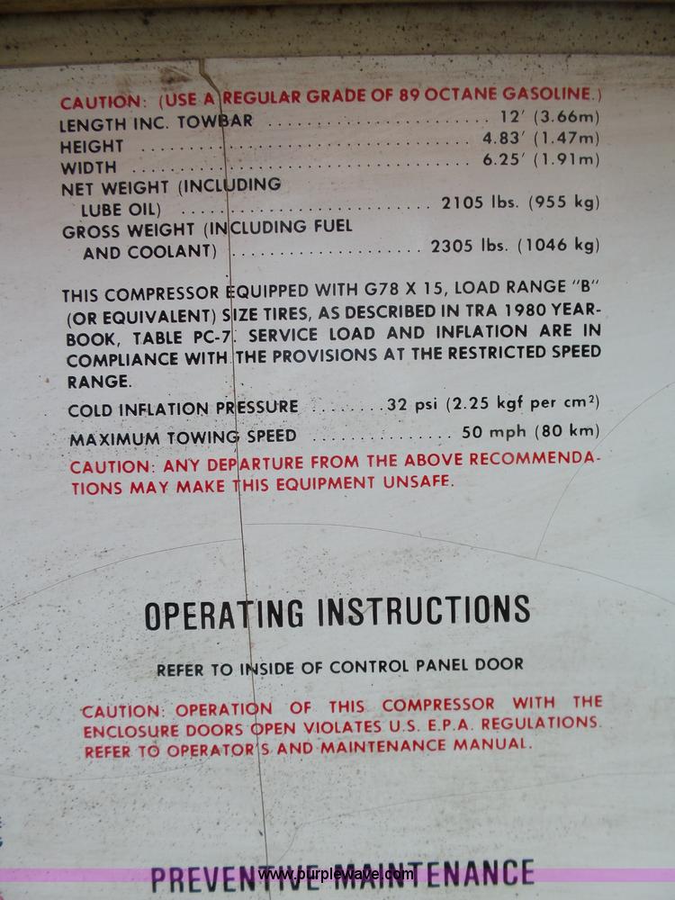 image for item J6145 Ingersoll Rand air compressor