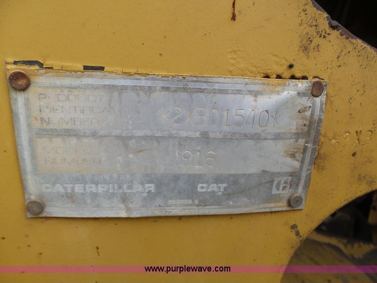 image for item K1338 1989 Caterpillar 916 wheel loader