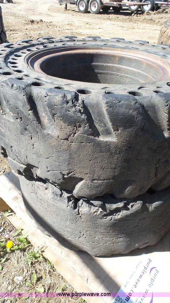 image for item K4222 (4) solid flex skid steer tires