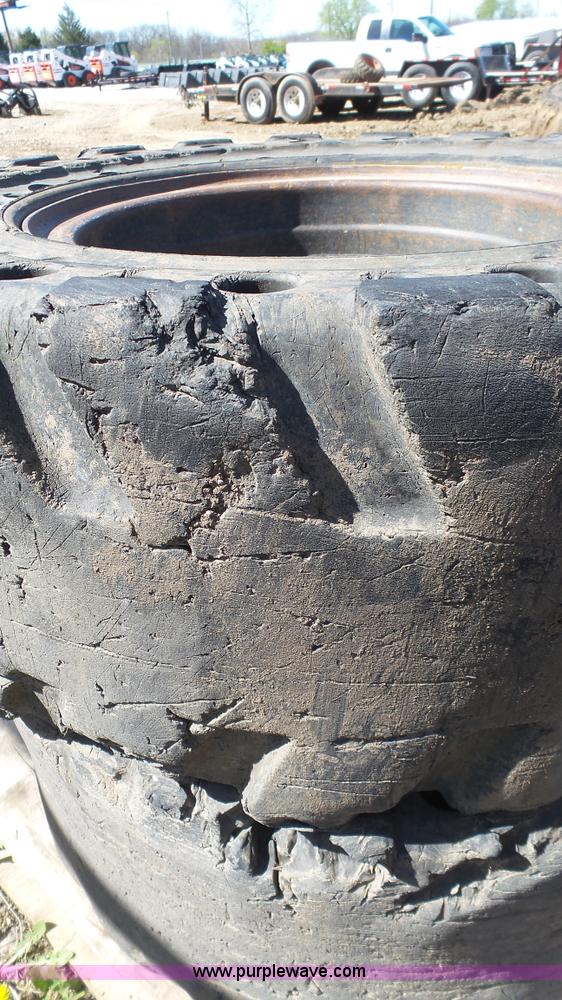 image for item K4222 (4) solid flex skid steer tires