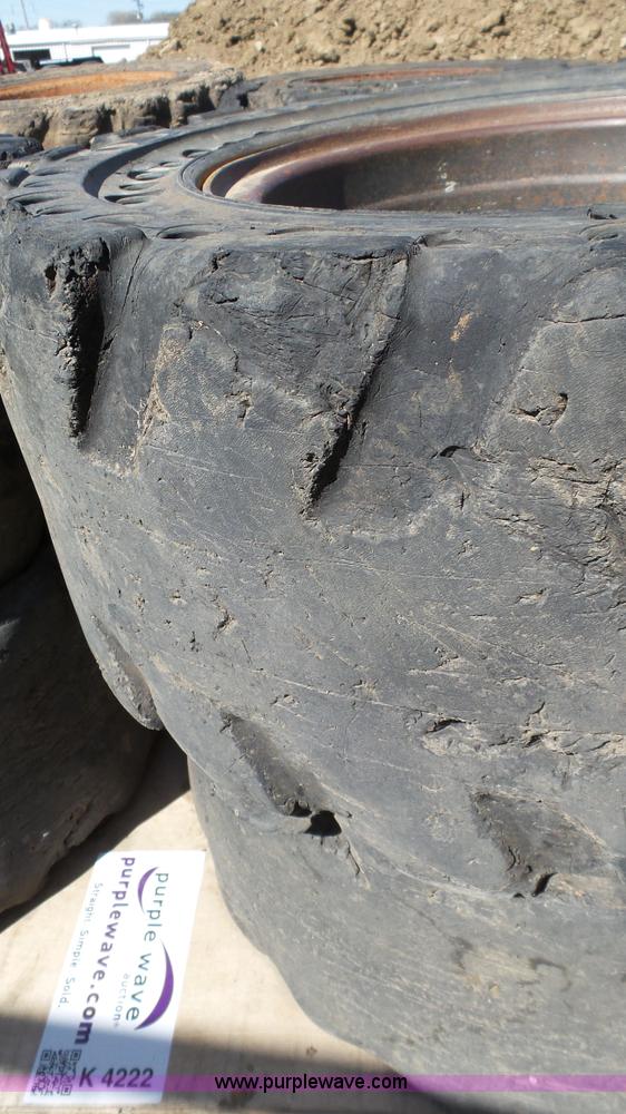 image for item K4222 (4) solid flex skid steer tires