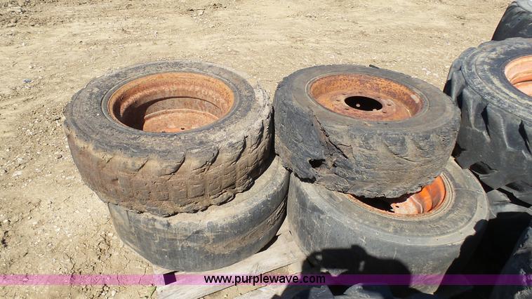 image for item K4223 (4) foam filled skid steer tires
