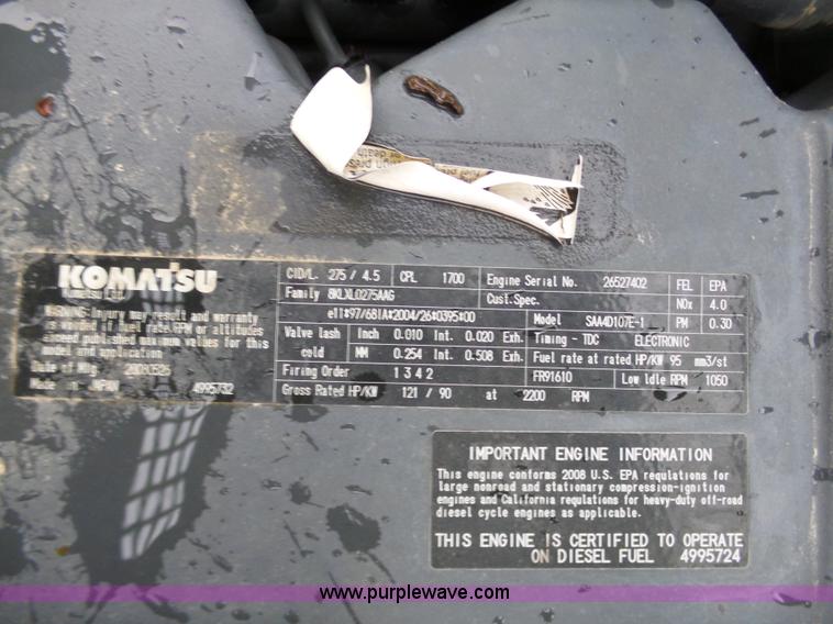 image for item K7998 2009 Komatsu PC160LC excavator