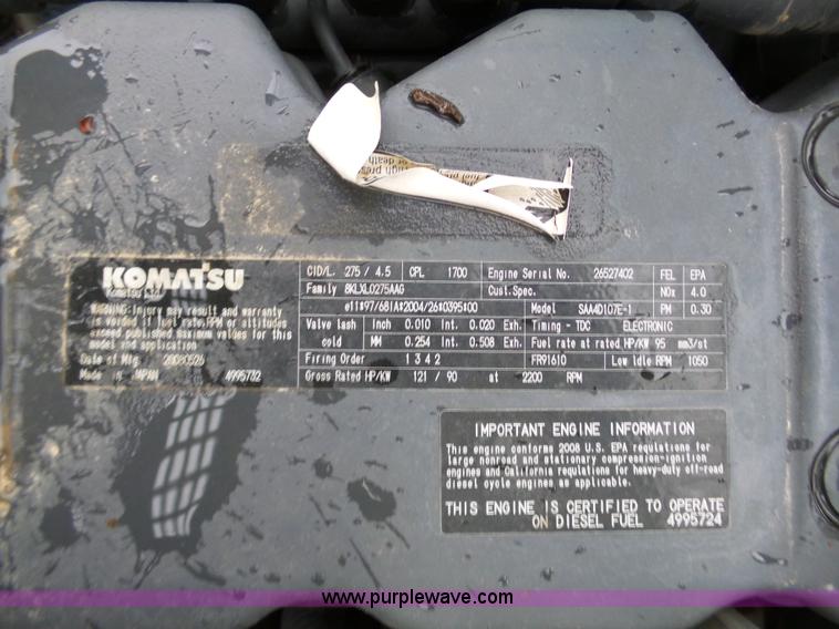 image for item K7998 2009 Komatsu PC160LC excavator