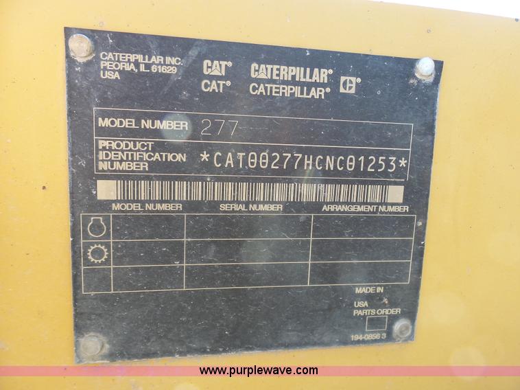 image for item L3161 2003 Caterpillar 277 skid steer