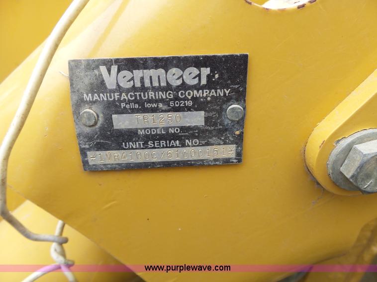 image for item L6330 2006 Vermeer RT1250 trencher