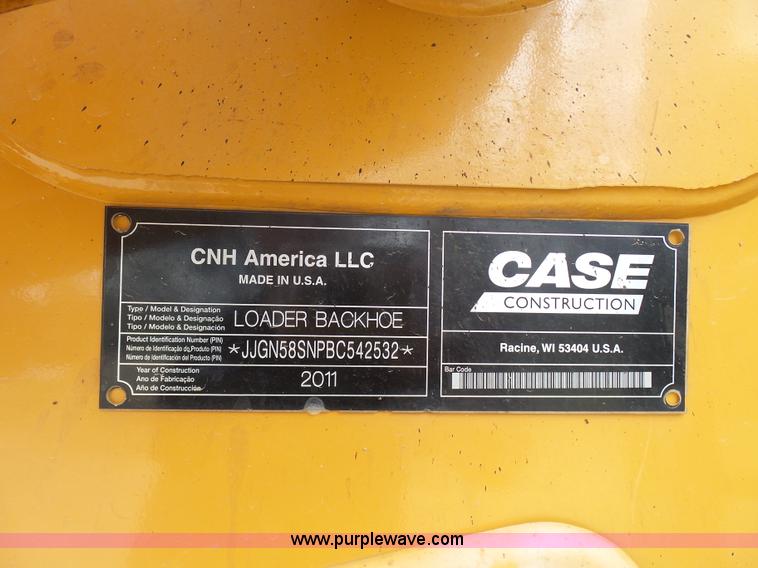 image for item L7028 2011 Case 580 Super N backhoe