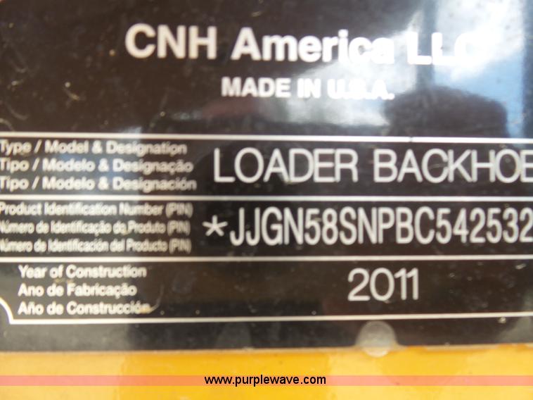 image for item L7028 2011 Case 580 Super N backhoe