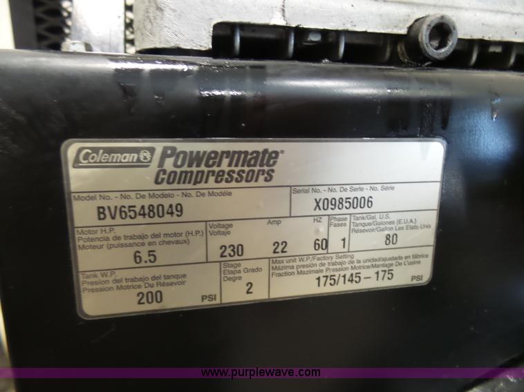 image for item L7029 Power Mate Black Max air compressor