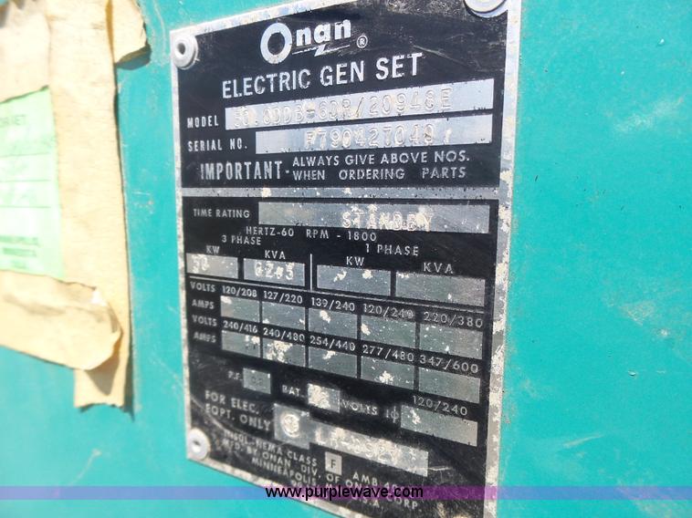 image for item L7211 Onan 50DDB generator