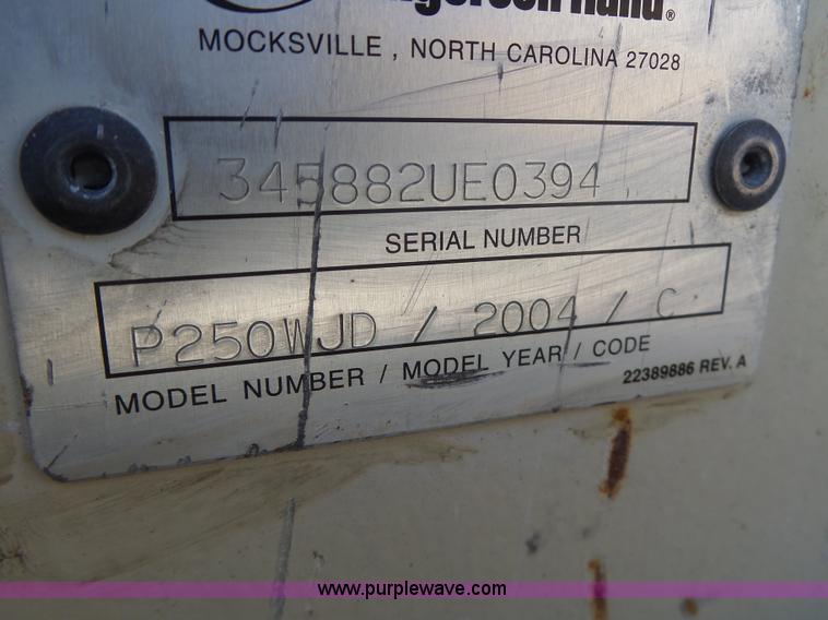 image for item L7217 2004 Ingersoll Rand 250 air compressor