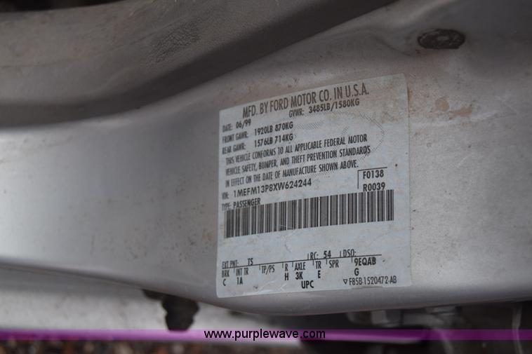 image for item AW9929 1999 Mercury Tracer
