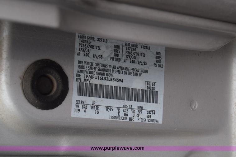 image for item AW9930 2003 Ford Expedition SUV