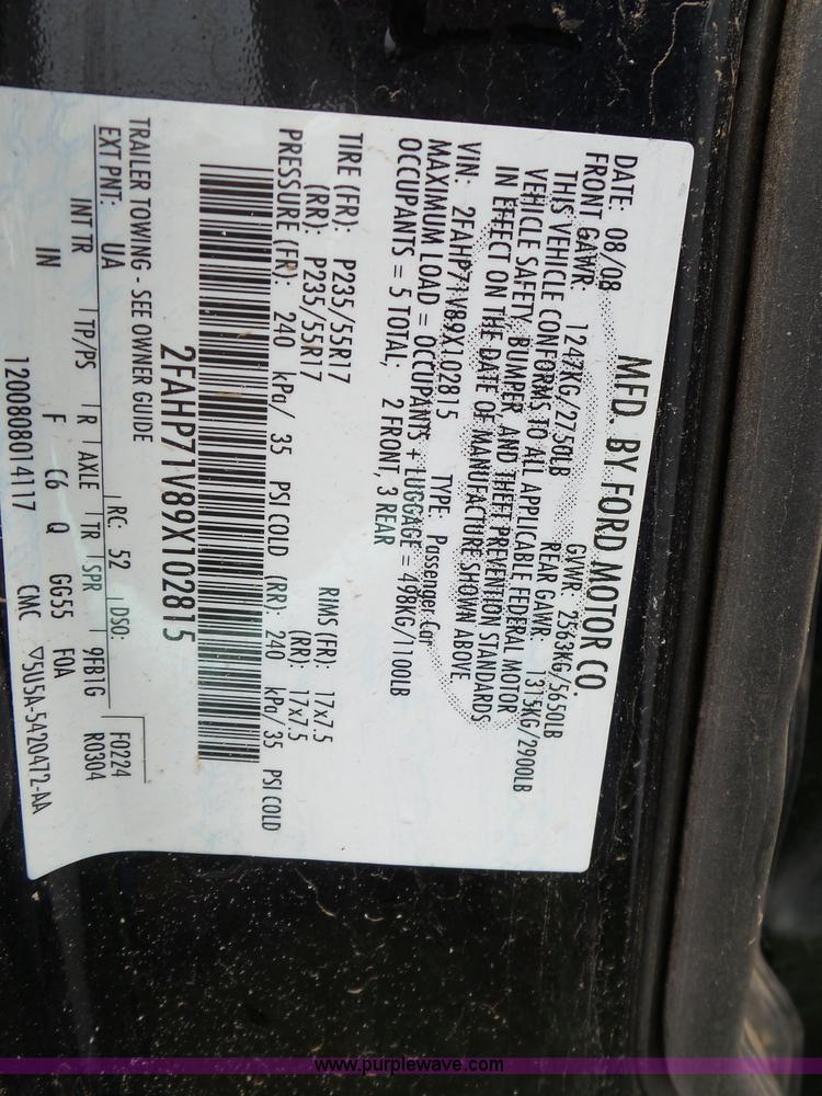 image for item AQ9691 2009 Ford Crown Victoria Police Interceptor