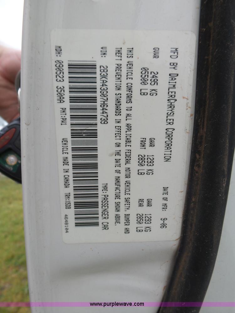 image for item AQ9693 2007 Dodge Charger