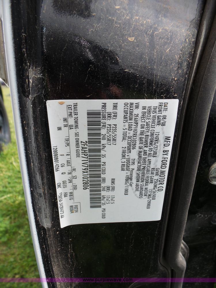 image for item AQ9699 2009 Ford Crown Victoria Police Interceptor