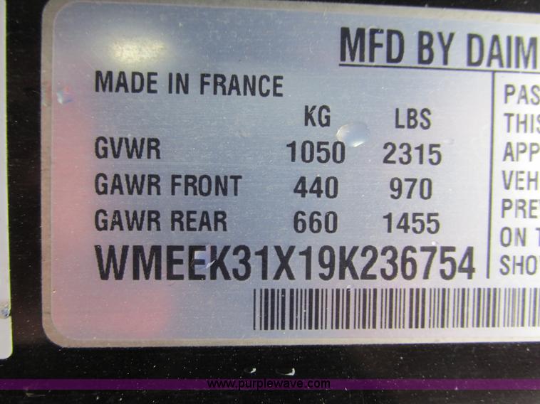 image for item BG9058 2009 Smart Fortwo Passion Cabriolet convertible