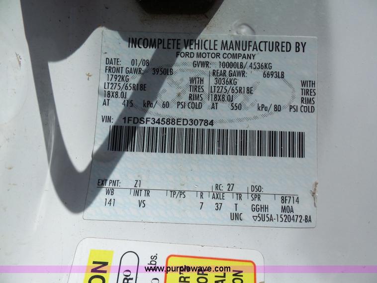 image for item BS9724 2008 Ford F350 Super Duty flatbed pickup truck