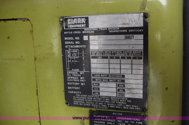 image for item BW9421 Clark C500-Y50 forklift