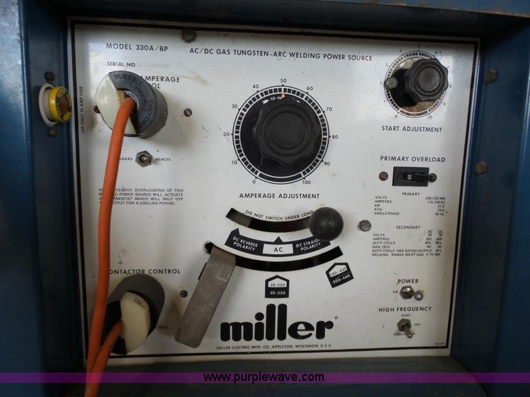 image for item BZ9524 Miller 330A/BP tig welder