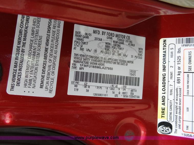 image for item J4116 2006 Ford Expedition Eddie Bauer SUV