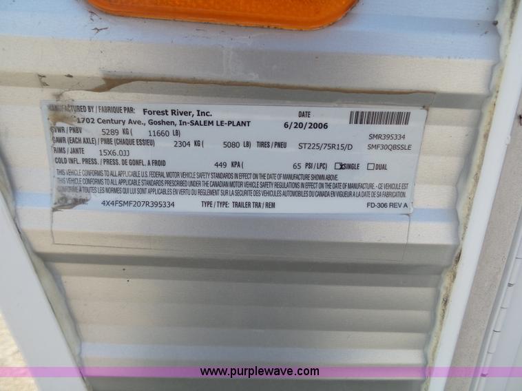 image for item J4990 2007 Forest River Salem LE camper