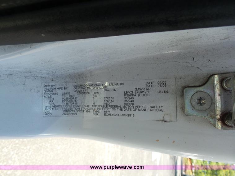 image for item K1358 2005 Chevrolet Uplander handicap accessible van