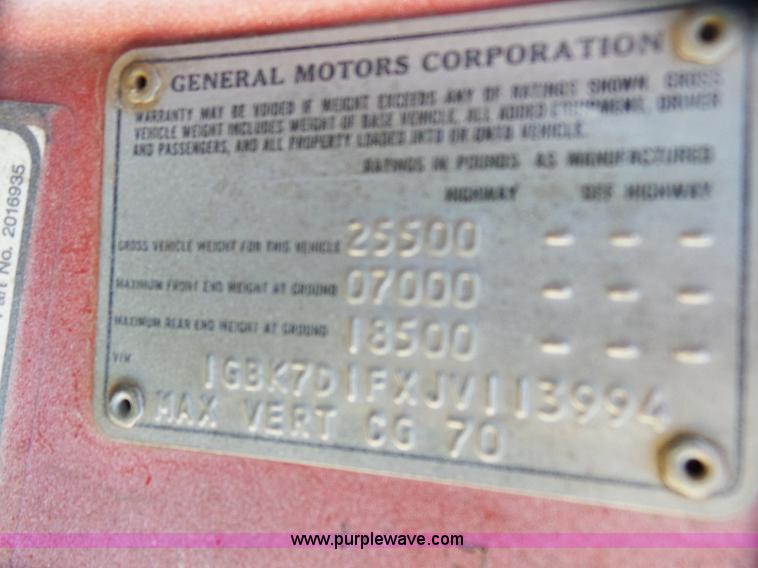 image for item K1385 1988 Chevrolet C70 flatbed truck