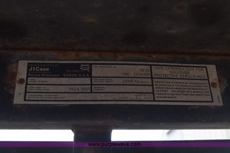 image for item K6724 1982 Case 1835 skid steer