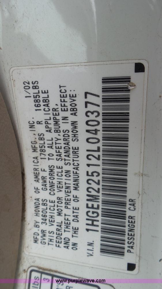 image for item K6764 2002 Honda Civic