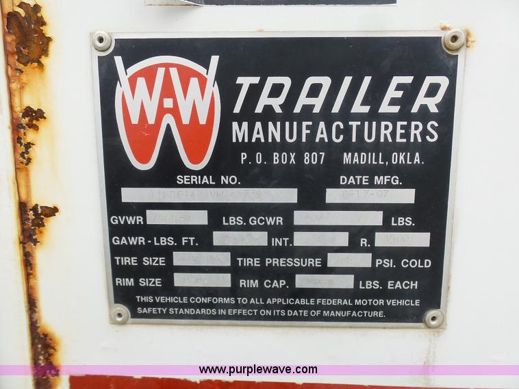 image for item K7981 1997 W-W enclosed trailer