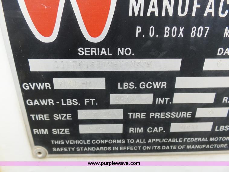 image for item K7981 1997 W-W enclosed trailer