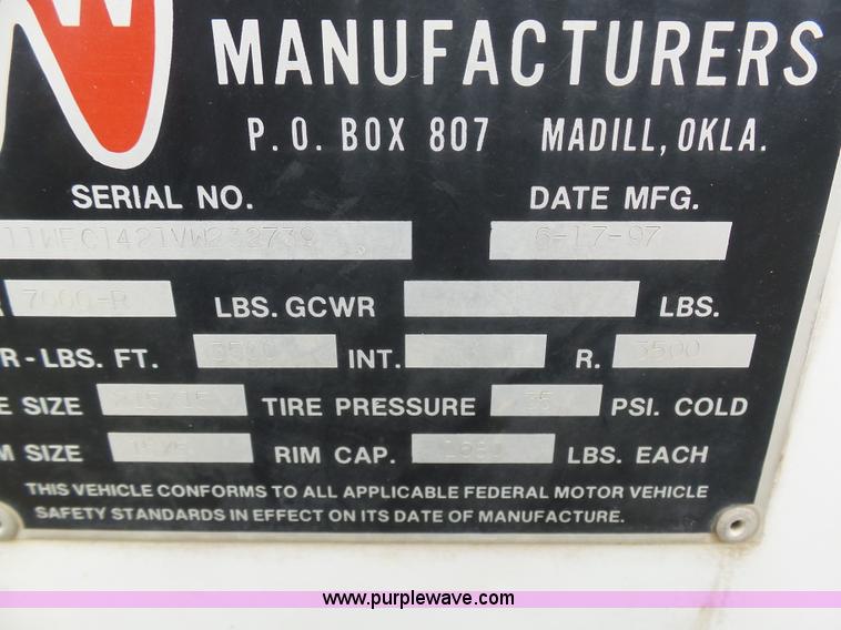 image for item K7981 1997 W-W enclosed trailer