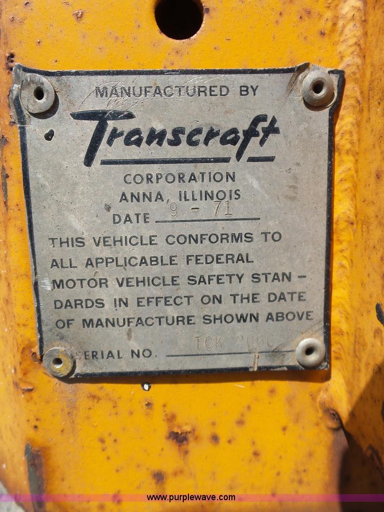 image for item L5813 1971 Transcraft drop deck trailer