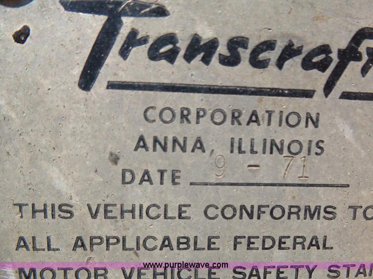 image for item L5813 1971 Transcraft drop deck trailer